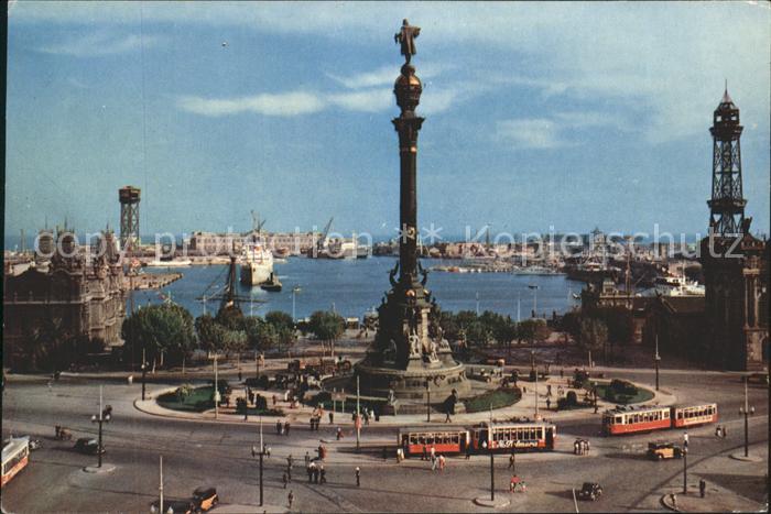Barcelona Cataluna Port Monument Columbus