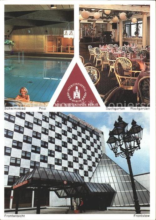 BERLIN  CITY Hotel Ineter Continental Schwimmbad Pool Dachgarten Roofgarten