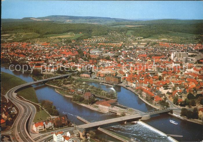 Hameln Weser Fliegeraufnahme