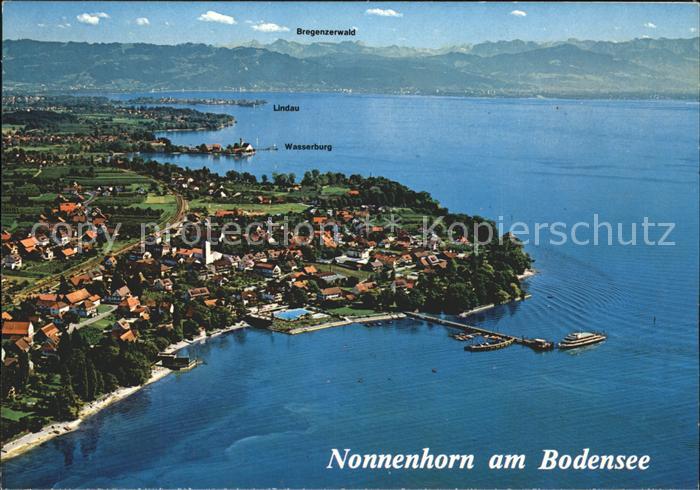 Nonnenhorn Lindau Bregenzerwald Wasserburg Fliegeraufnahme