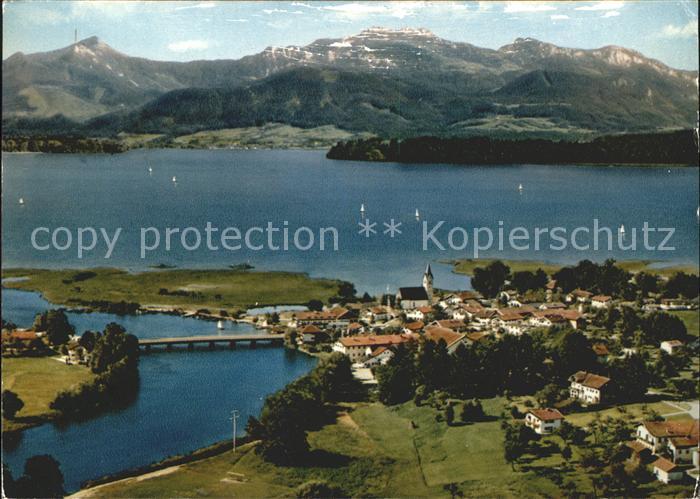 Seebruck Chiemsee Fliegeraufnahme
