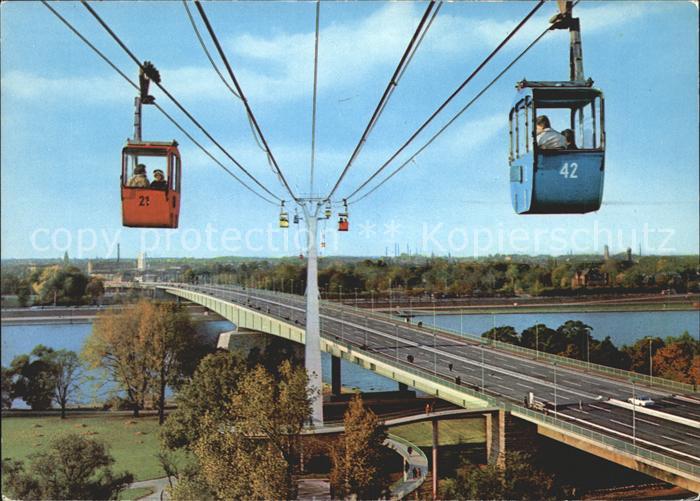 Koeln Rhein Zoobruecke Rheinseilbahn