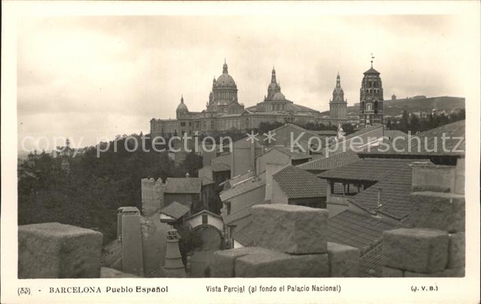 Barcelona Cataluna Pueblo Espanol Vista Parcial