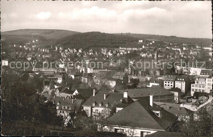 Siegen Westfalen Blick vom Haeusling auf Martinskirche und Unterstadt