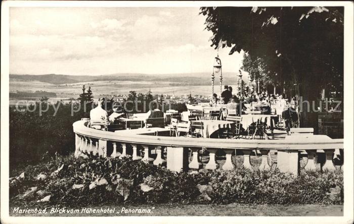 Marienbad Tschechien Boehmen Blick vom Hoehenhotel Panorama