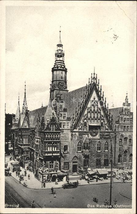 Breslau Niederschlesien Rathaus Ostfront