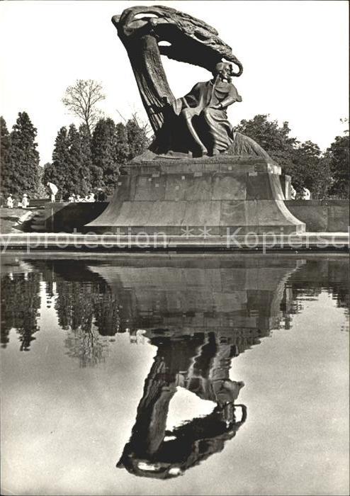 Warschau Masowien Denkmal des Fryderyk Chopin im Lazienki Park