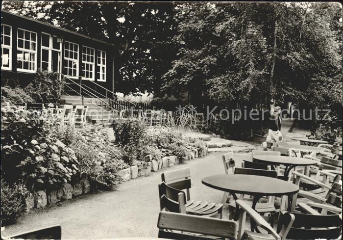Bansin Ostseebad Forsthaus Fangel Gartenterrasse