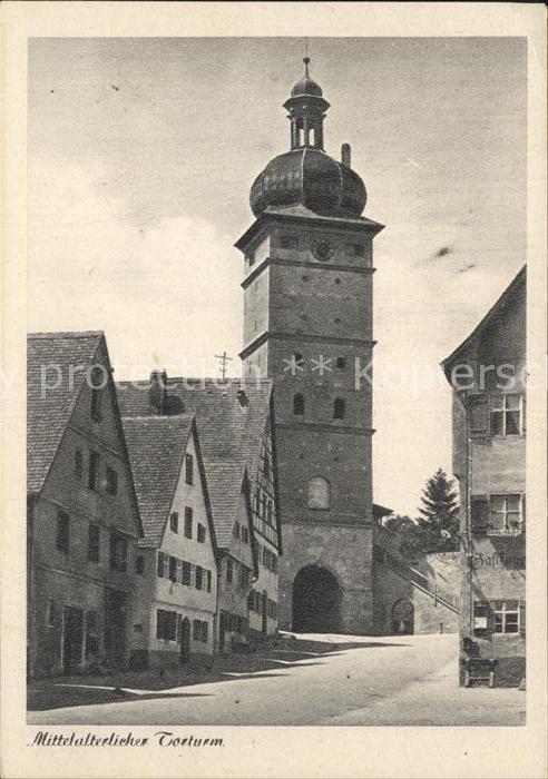 Harz Mittelalterlicher Torturm in einem Harzstaedtchen