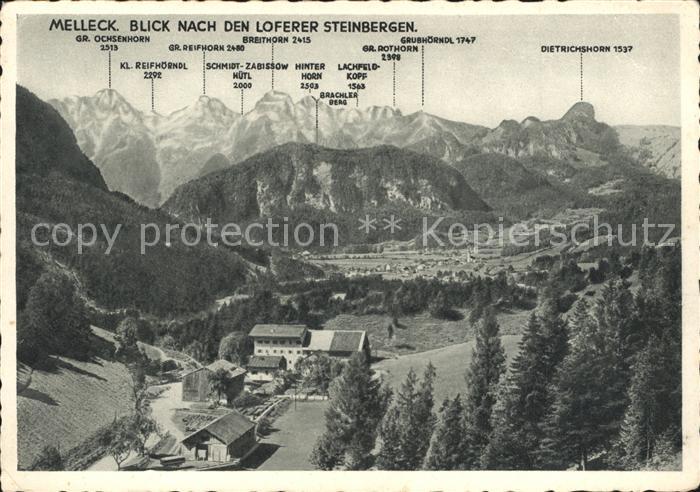 Bad Reichenhall Gasthaus Melleck mit Loferer Steinbergen