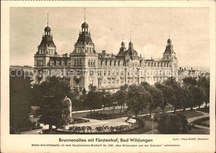 Bad Wildungen Brunnenallee mit Fuerstenhof