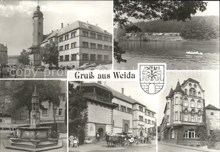Weida Thueringen Markt Rathaus Auma-Talsperre Cafe Museum