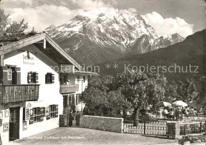 Ramsau Berchtesgaden Gasthaus Zipfhaeusl mit Watzmann