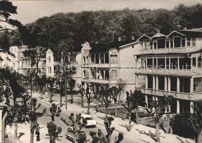 Sellin Ruegen Wilhelm Pieck Strasse mit FDGB Erholungsheimen Freia Arkona und Se