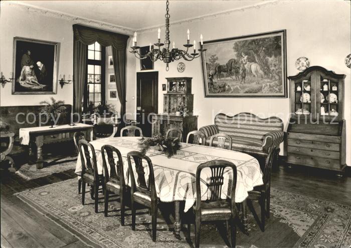 Muenster Westfalen Burg Huelshoff Geburtshaus der Annette Droste zu Huelshoff Es