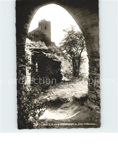 Kamp-Bornhofen Blick von Burg Sterrenberg auf Burg Liebenstein