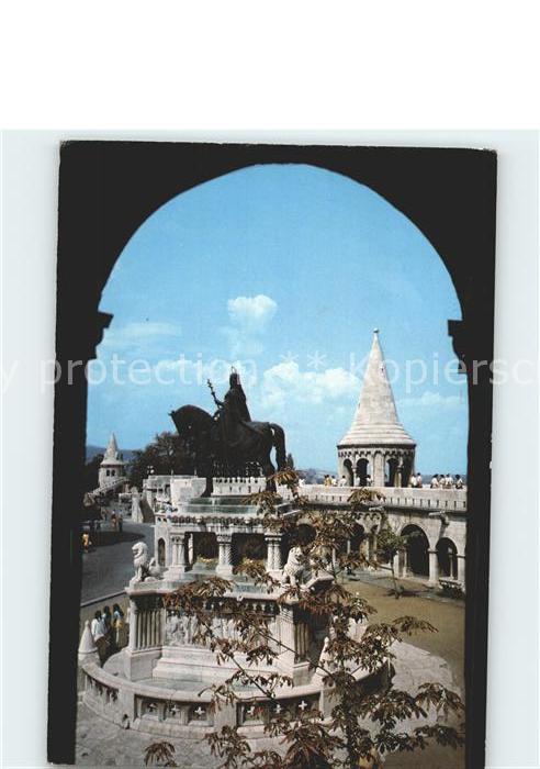 Budapest Fischerbastei mit St Stefan Denkmal