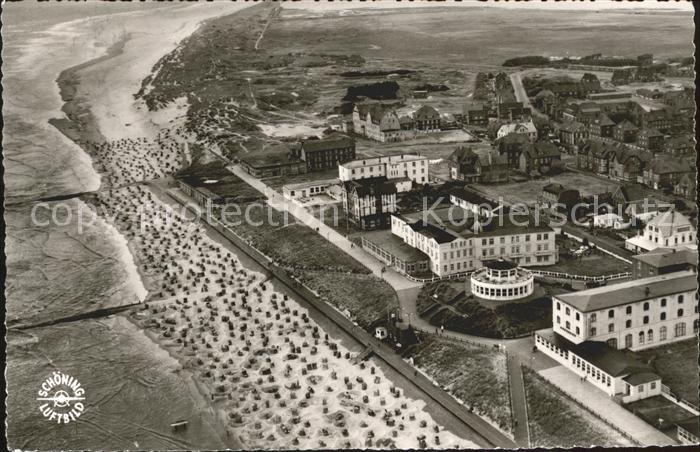 Wangerooge Nordseebad Fliegeraufnahme Strand