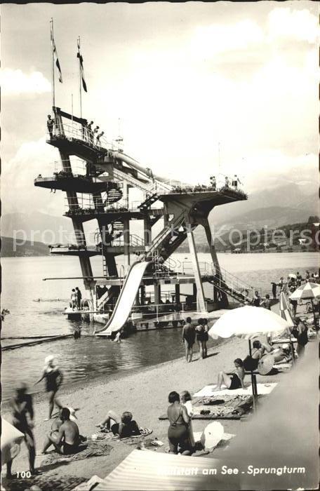 Millstatt Millstaettersee Sprungturm Strandbad