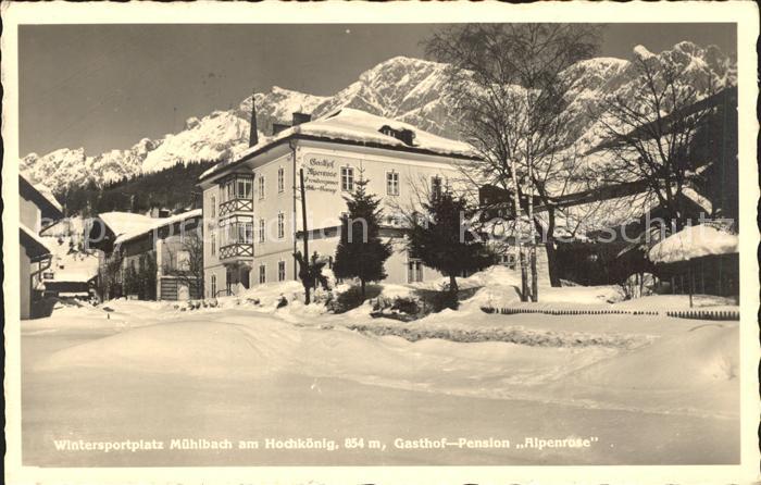 Muehlbach Hochkoenig Gasthaus Pension Alpenrose