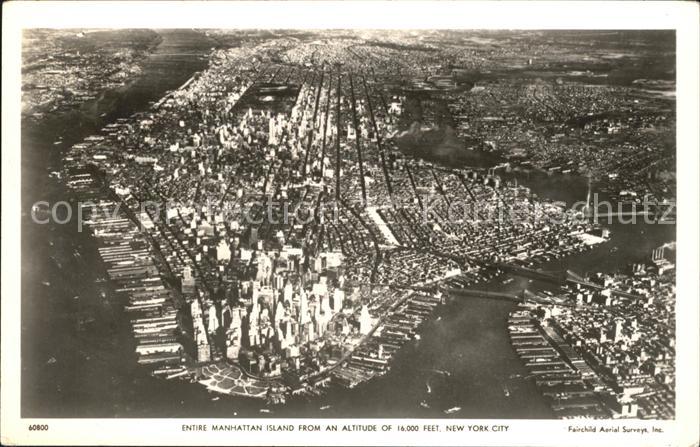 New York City Fliegeraufnahme Manhattan Island