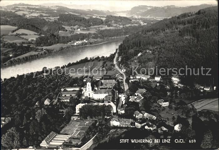 Linz Donau Fliegeraufnahme Stift Wilhering
