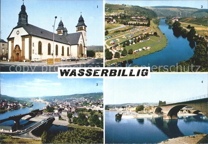 Wasserbillig Eglise Camping Vue generale La Sure et la Moselle