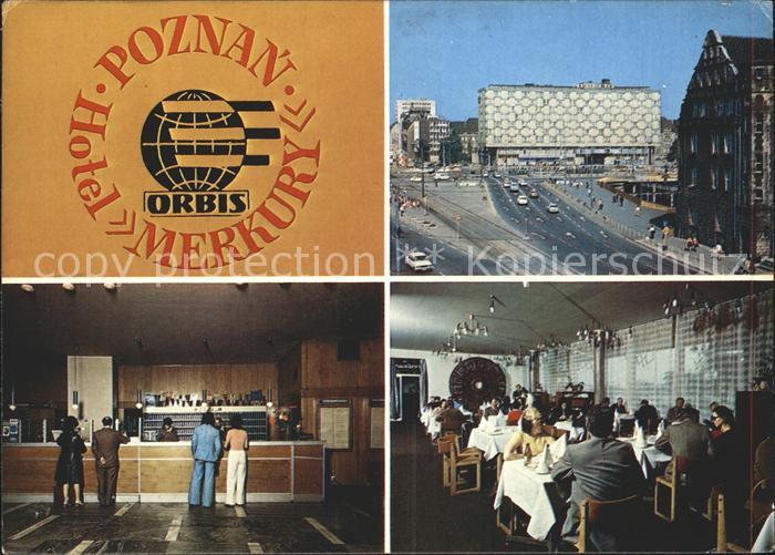 Posen Poznan Hotel Merkury Strassenpartie Rezeption Gastraum