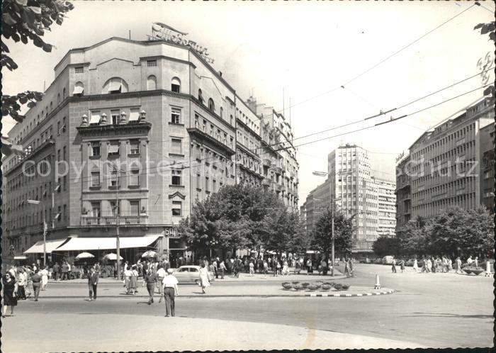 Beograd Belgrad Hotel Balkan Strassenpartie
