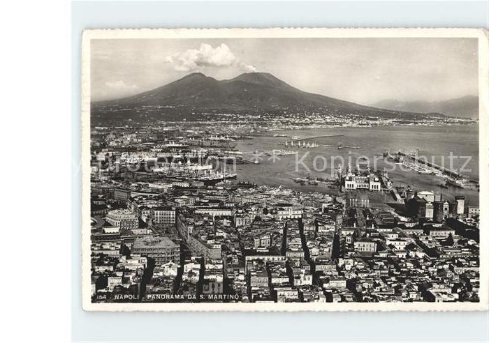 Napoli Neapel Panorama da S Martino