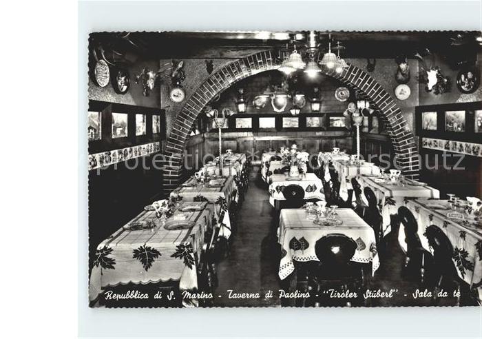 San Marino Repubblica Taverna di Paolino Tiroler Stueberl Sala da te