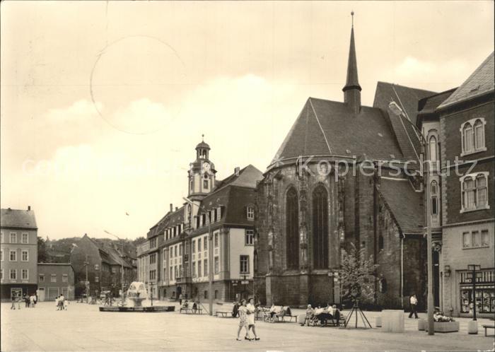 Weissenfels Saale Karl Marx Platz Kirche Rathaus