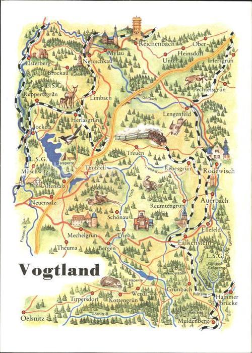 Vogtland Region Oelsnitz Muldenberg Thosstell Reumtengruen