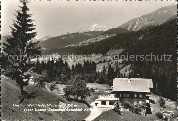 Lesachtal Gasthof Waldfriede Niedergail Lienzer Dolomiten