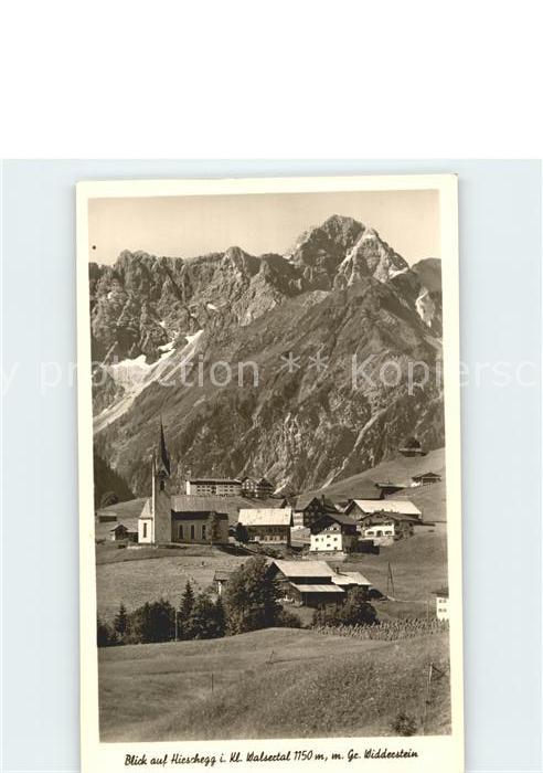 Hirschegg Kleinwalsertal Vorarlberg Gr Widderstein