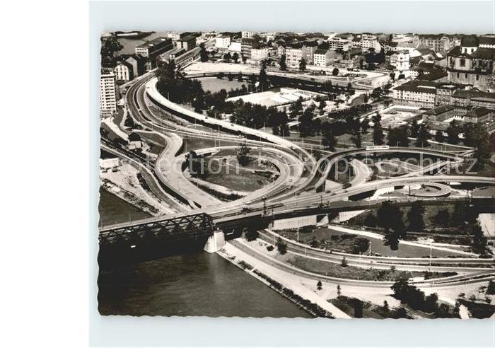 MANNHEIM BW Fliegeraufnahme Rheinbruecke