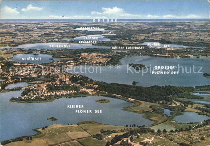 Fegetasche Fliegeraufnahme Seenlandschaft Ploen