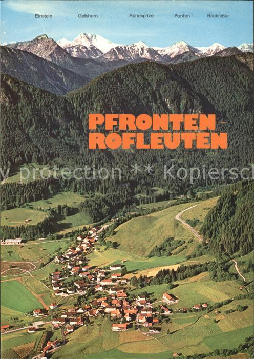 Pfronten Ostallgaeu Bayern Rofleuten Fliegeraufnahme