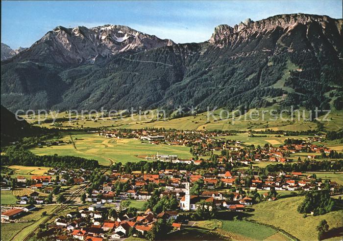 Pfronten Ostallgaeu Bayern Fliegeraufnahme mit Rossberg Aggenstein Breitenberg