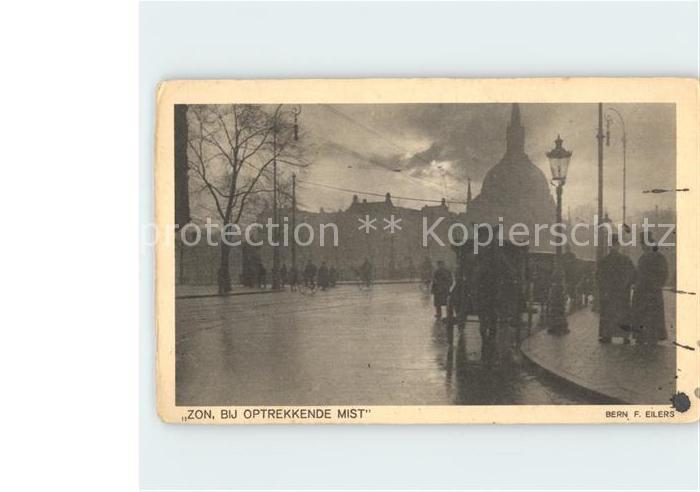 Amsterdam Niederlande Zon Bij Optrekende Mist