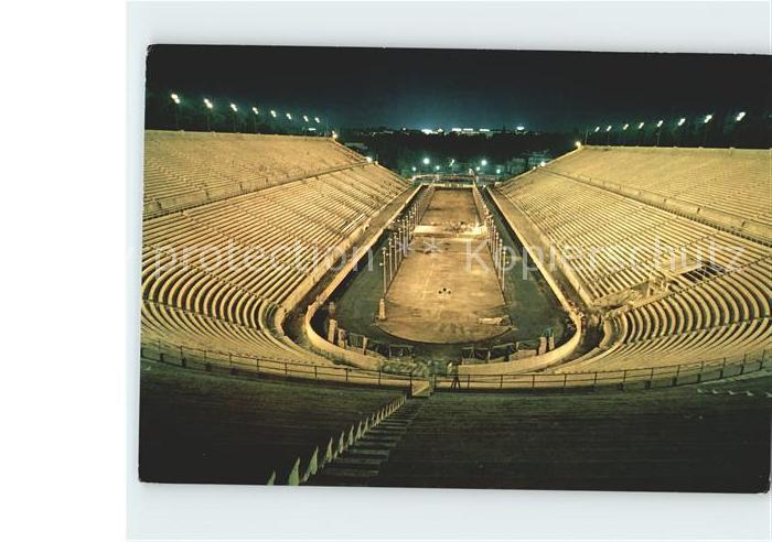 Athenes Athen Stadion bei Nacht