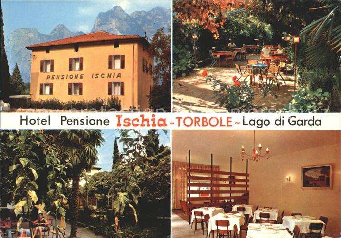 Torbole Lago di Garda Hotel Pensione Ischia Garten Gastraum