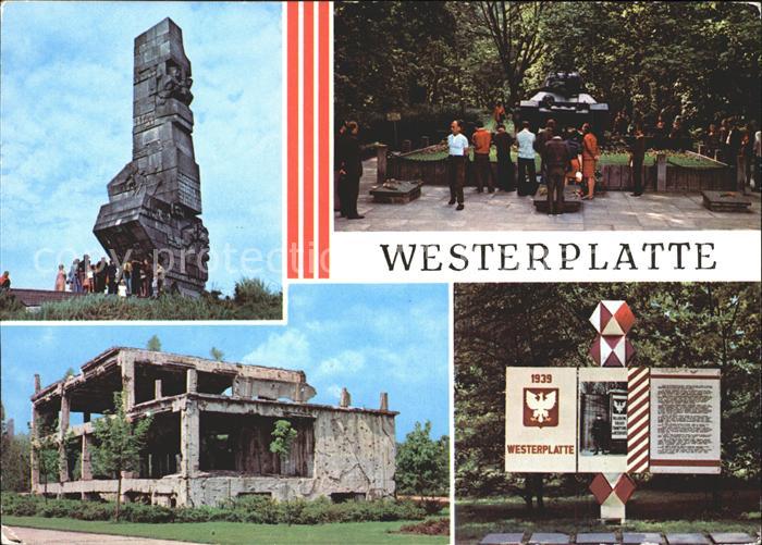 Gdansk Pomnik Bohaterow Westerplatte Czolgai plyty paiatkowe Ruiny koszar