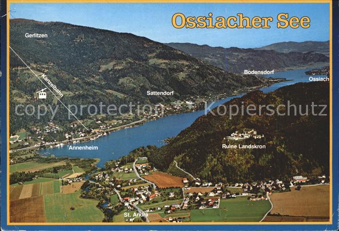 Ossiachersee Feriengebiet Villach Ruine Landskron St Andrae Kanzelbahn