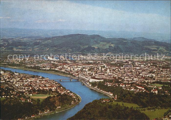 Linz Donau Fliegeraufnahme
