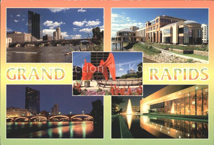 Grand Rapids Michigan Grand River ans Skyline Van Andel Museum Center Clader Sta