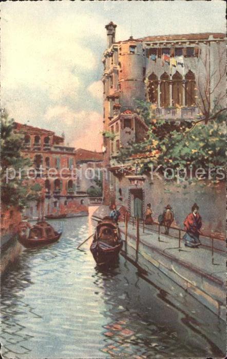 Venezia Venedig Kuenstlerkarte Rio delle Maravegie
