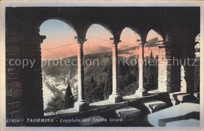 Taormina Sizilien Loggiato del Teatro Greco