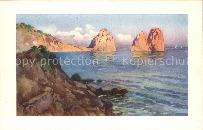 Capri Faraglioni Kuenstlerkarte