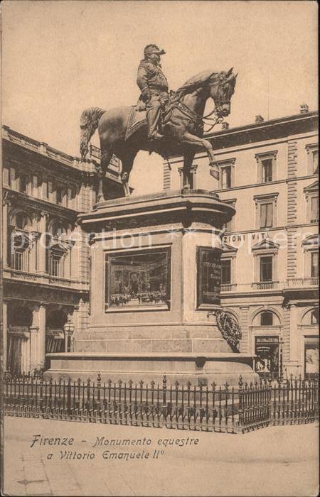 Firenze Florenz Monumente equestre a Vittorio Emanuele